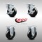 Service Caster 4 Inch SS Hard Rubber Wheel Swivel Top Plate Caster Set with 2 Brake 2 Rigid SCC SCC-SS20S414-HRS-TLB-2-R-2 - alternate 6